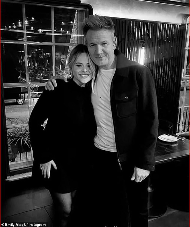 She looked sensational as she posed with Gordon Ramsay at his Lucky Cat restaurant