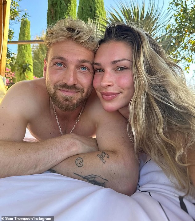 Sam and Zara started dating after he privately messaged her on Instagram in 2019