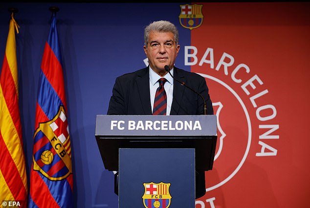 Barcelona president Joan Laporta is desperately trying to keep Olmo in the interest of Premier League clubs