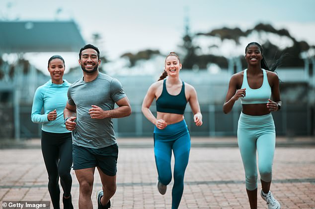 Each of the 30,000 participants is assigned a short, daily 'happiness intervention', ranging from a dose of intensive exercise to a 20-minute conversation with family members (stock image)