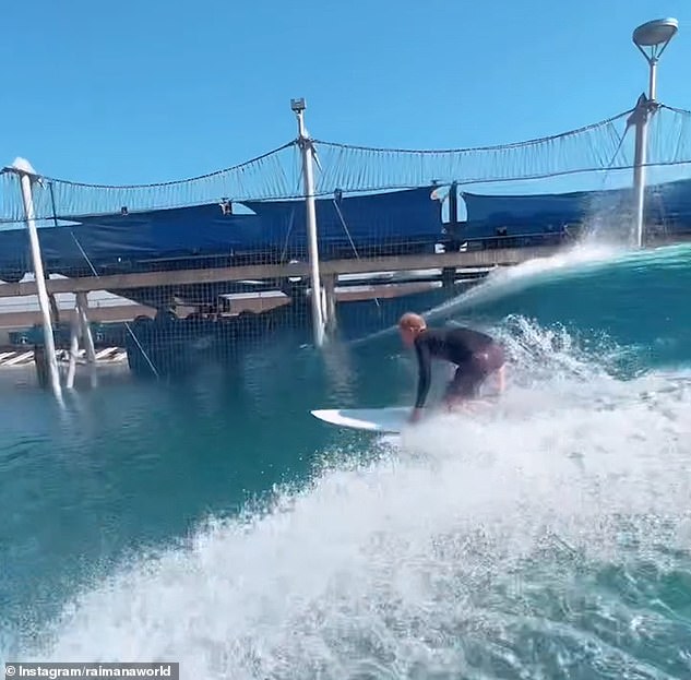 The clip, posted in October, showed the Duke of Sussex surfing at the school in California