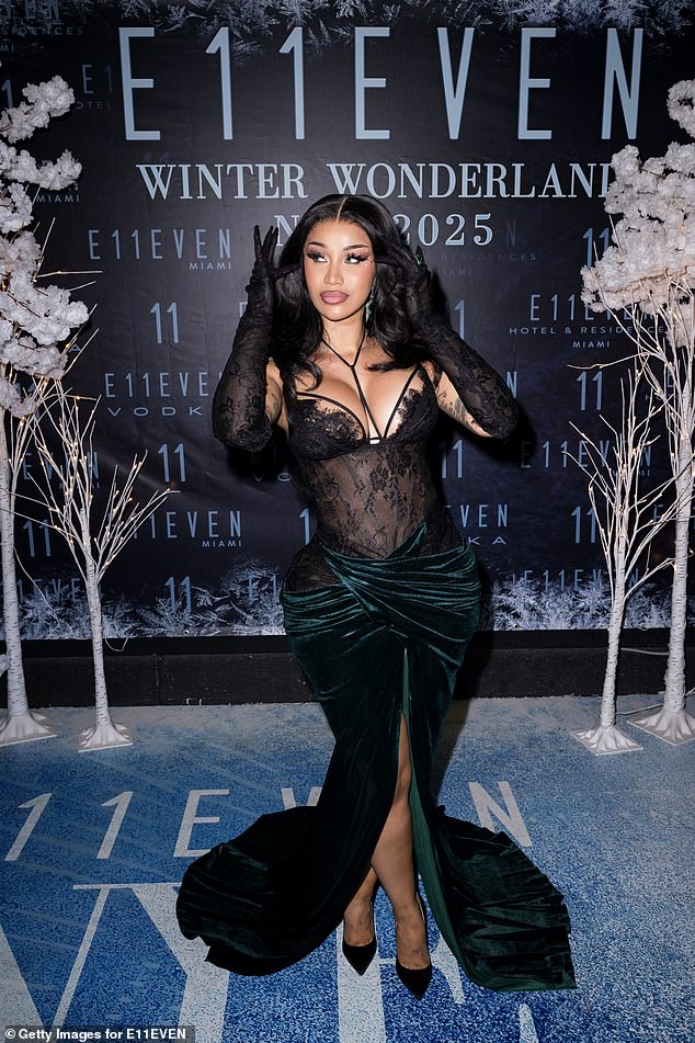 Cardi B's performance comes as she and her husband and fellow rapper Offset, 33, are in the midst of a bitter divorce