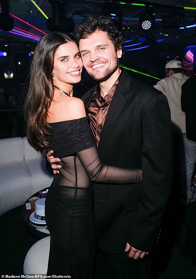 Nicholson looked dapper in a black suit with a chocolate brown silk button-down shirt at the A New Year's Eve Futuristic Cosmic Voyage with DJ David Guetta at the Snow Lodge in the tony ski town of Colorado