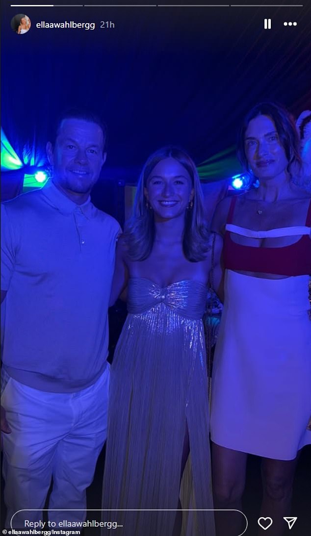 The Wahlbergs posed with their 21-year-old daughter Ella (M), a Clemson Alpha Chi sorority sister enrolled at a college in Summerlin, NV