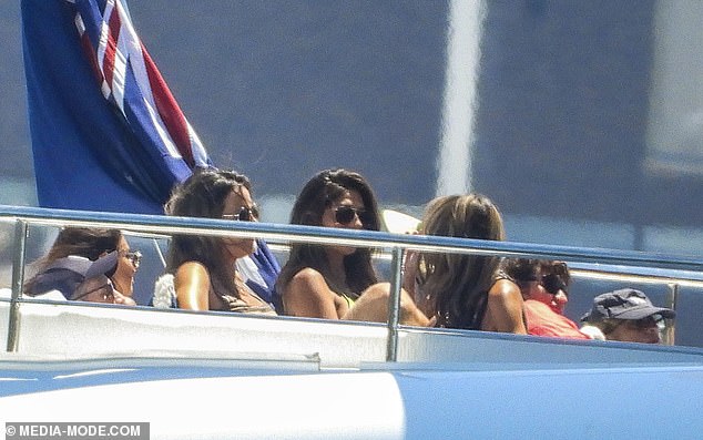 The couple celebrated the first day of 2025 in style as they took a luxury boat trip with a group of friends