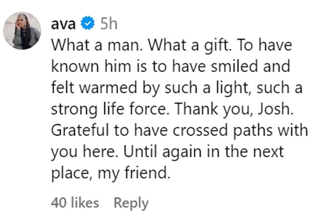 Ava DuVernay (Selma) added: “What a man. What a gift. If you knew him, you smiled and felt warmed by such a light, such a strong life force. Thank you, Jos. Thankful to have crossed paths with you here. See you next time, my friend'