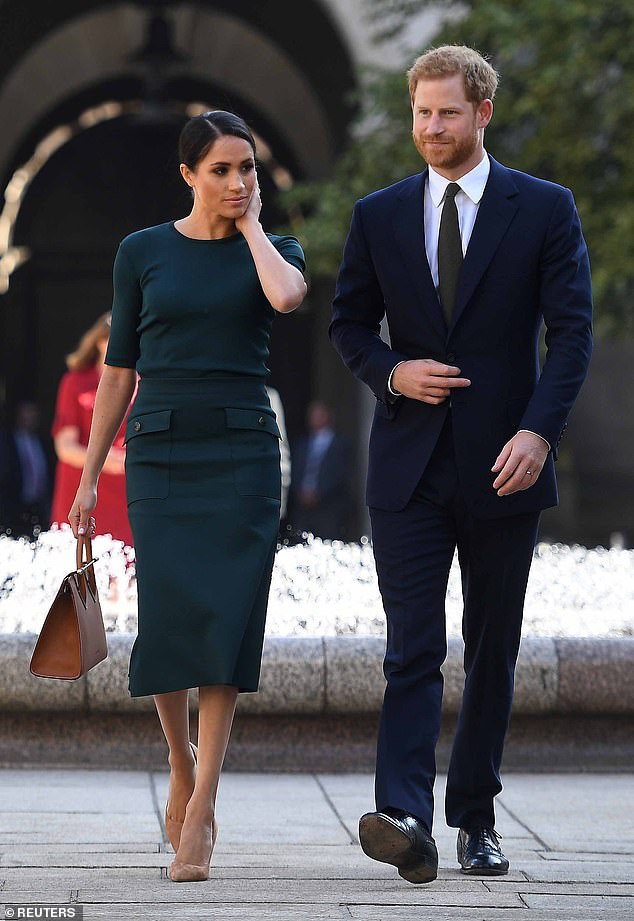 Prince Harry and his wife Meghan, the Duke and Duchess of Sussex, in 2018, before leaving Britain and the royal family to move to California