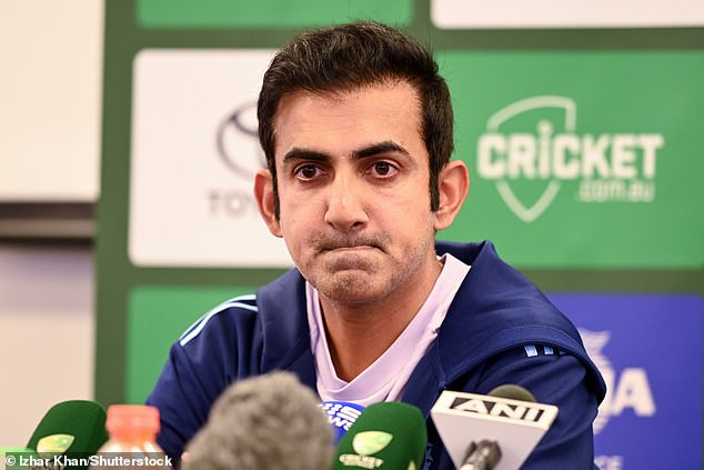 Head coach Gautam Gambhir (pictured) refused to guarantee his place in the team