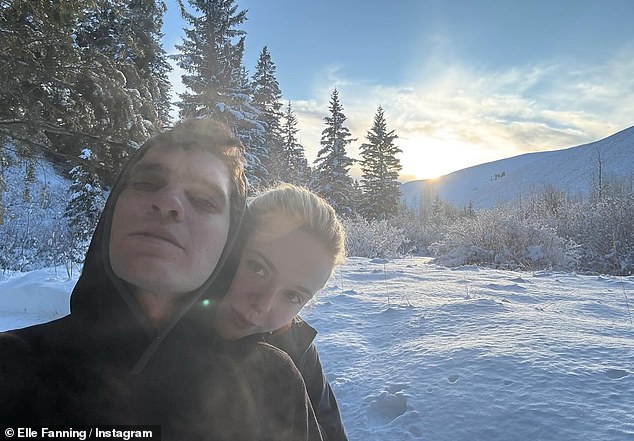 This was followed by two adorable selfies of the couple looking happier than ever for a photo in the snow