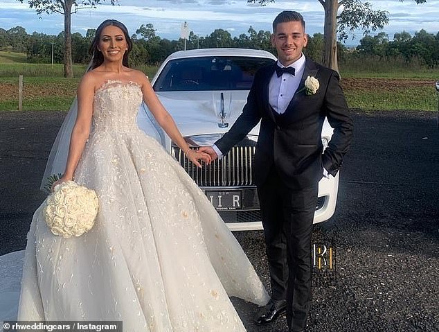 Mrs Yousif had no idea that just weeks after their fairytale wedding (above), her husband would be arrested for his part in the gang rape of three teenage girls