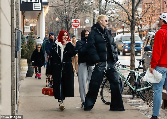 Megan Fox and Machine Gun Kelly were also pictured strolling the chic streets of Aspen, lined with designer shops, galleries and high-end eateries.