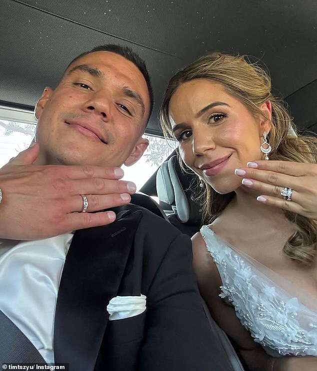 Tszyu and Alexandra both dazzled at their wedding, having been together since 2016