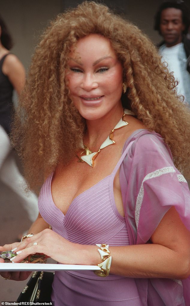 The socialite, pictured here in 1998, credited her Swiss background with her 'high cheekbones and long hair'