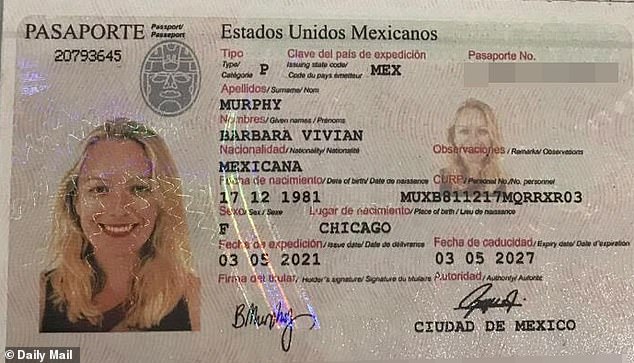 Stcherbatcheff traveled on a Mexican passport under the name Barbara Vivian Murphy, despite being born in Illinois and taking British citizenship