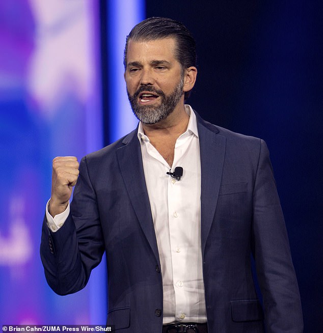 Donald Trump Jr., pictured here, said in 2019 that he quit drinking because he had a 'compulsive personality'