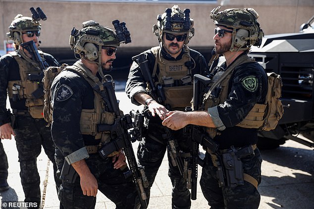 The St John's Parish Sheriff's Office SWAT unit was seen at Caesars Superdome before the game