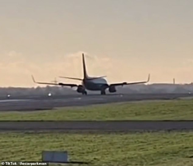 The Jet 2 craft braked hard after full throttle and appeared to come to a safe stop