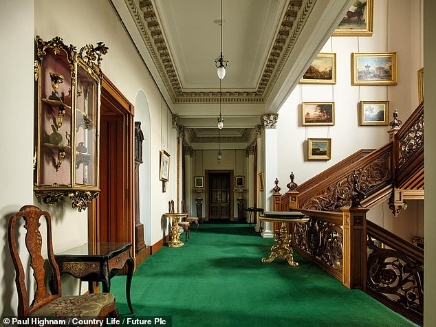 The interior of the castle has an old-world charm with many period features and antique furnishings