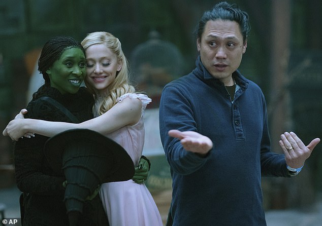 The pair are basking in the box office success of Wicked: Part 1, the first part in the two-film version of the great 2003 musical; pictured on set with director Jon M. Chu