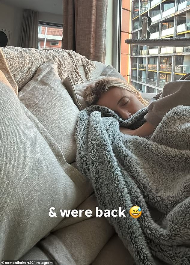 Kerr and Mewis announced earlier this year that they are expecting a baby (the American football star is pictured in the couple's apartment)