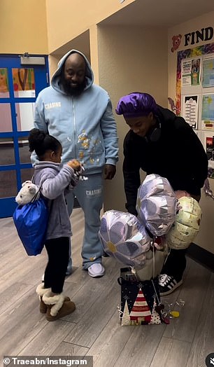 Trae, who has collaborated with artists like TI, Snoop Dogg, Travis Scott and Lil Wayne in the past, was seen with his daughter and another person in the heartwarming clip