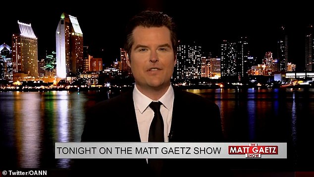 The knives went out again for Gaetz from left on Thursday as he made his first OANN appearance