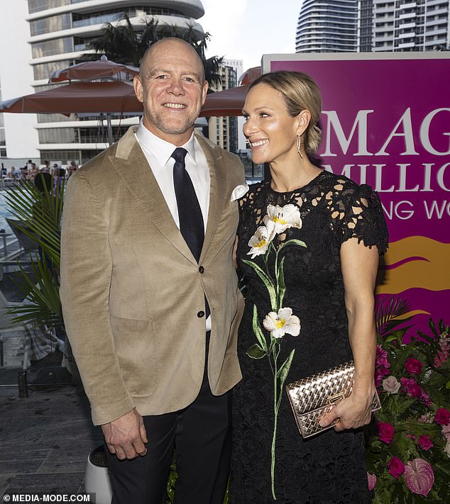 The former rugby player and his glamorous wife cut chic figures as they attended the Magic Millions event on Queensland's Gold Coast