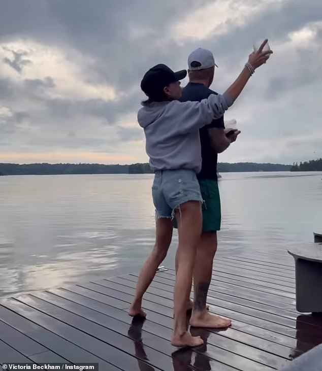 Victoria also took to social media to share a post, uploading a video of herself dancing with David to Dolly Parton and Kenny Rogers' Islands in the Stream