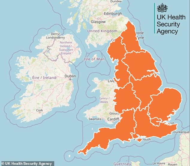 The UK's Health Security Agency has imposed an amber health alert until January 8, warning that the weather is likely to have 'significant impacts on health and social care'