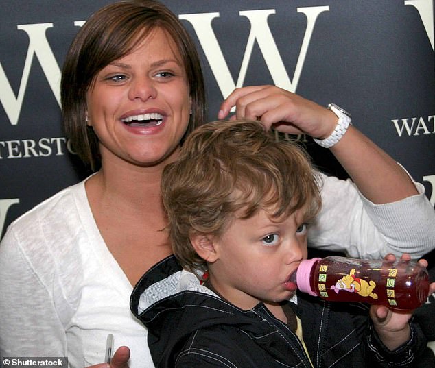 The TV presenter, 45, shared his two sons with his ex-partner Jade Goody, who tragically died from cervical cancer in 2009; pictured in 2006 with Bobby