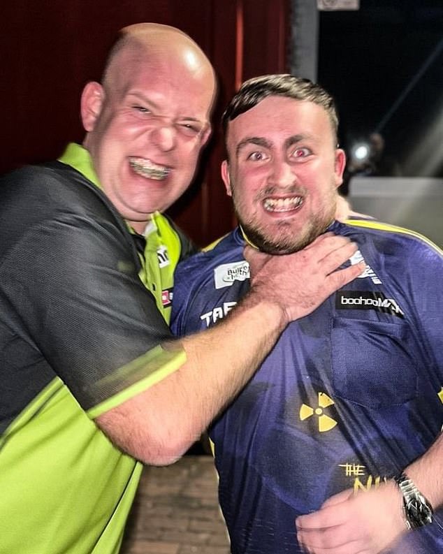 Van Gerwen will face young rival Luke Littler in the final at Alexandra Palace on Friday evening