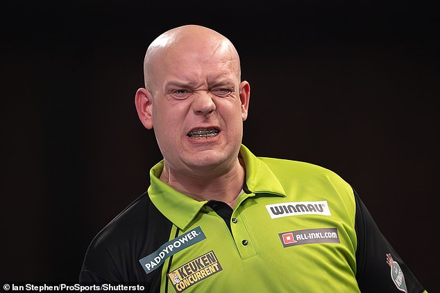 Van Gerwen can now be seen wearing a brace when he plays as he continues to battle the issues