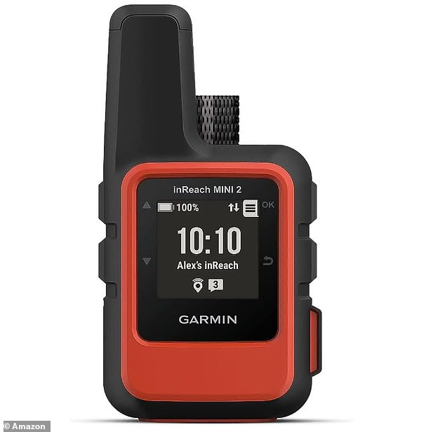 Heather was on her way to the northern city of Rishikesh when security at Indira Gandhi International Airport handed her over to police for carrying a Garmin inReach device (pictured)