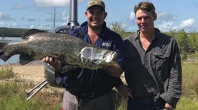 Mr Robinson's helicopter, owned and operated by Matt Wright's company Helibrook, crashed in the remote Northern Territory (pictured, Mr Wilson and Mr Robinson)