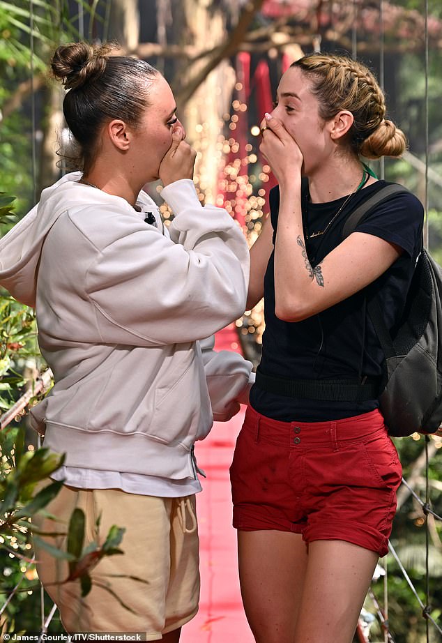 Grace and Ella on the I'm A Celeb bridge