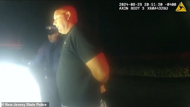 A confused Higgins is seen asking 'what happened?' after he was handcuffed on August 29