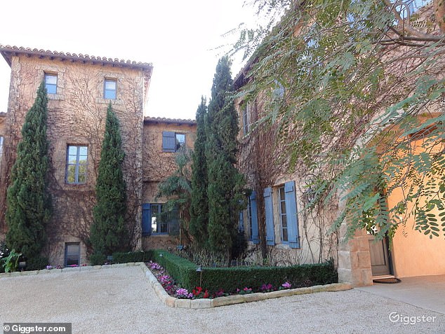 The house was built in 2003. The estate has extensive lawns, tiered rose gardens, tall Italian cypresses, blooming lavender, centuries-old olive trees, a tennis court, a tea house, a children's house and a swimming pool.