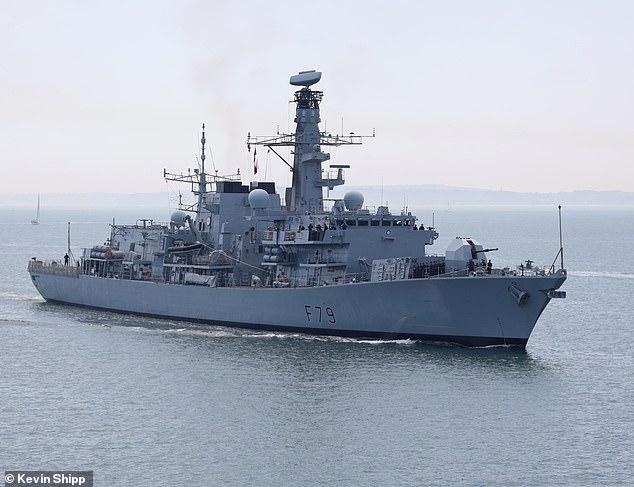 The quantum clock, due to be rolled out by 2029, will enable more precise navigation and surveillance on Royal Navy ships and RAF aircraft. Pictured: Royal Navy Duke class Type 23 anti-submarine frigate HMS Portland