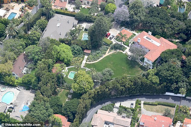 Brad lent Angelina $8 million to buy the Cecil B Demille estate in Loz Feliz, California (seen here) in 2017. The house was purchased for $25 million.