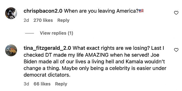 The comedian's recent posts have been filled with comments from trolls