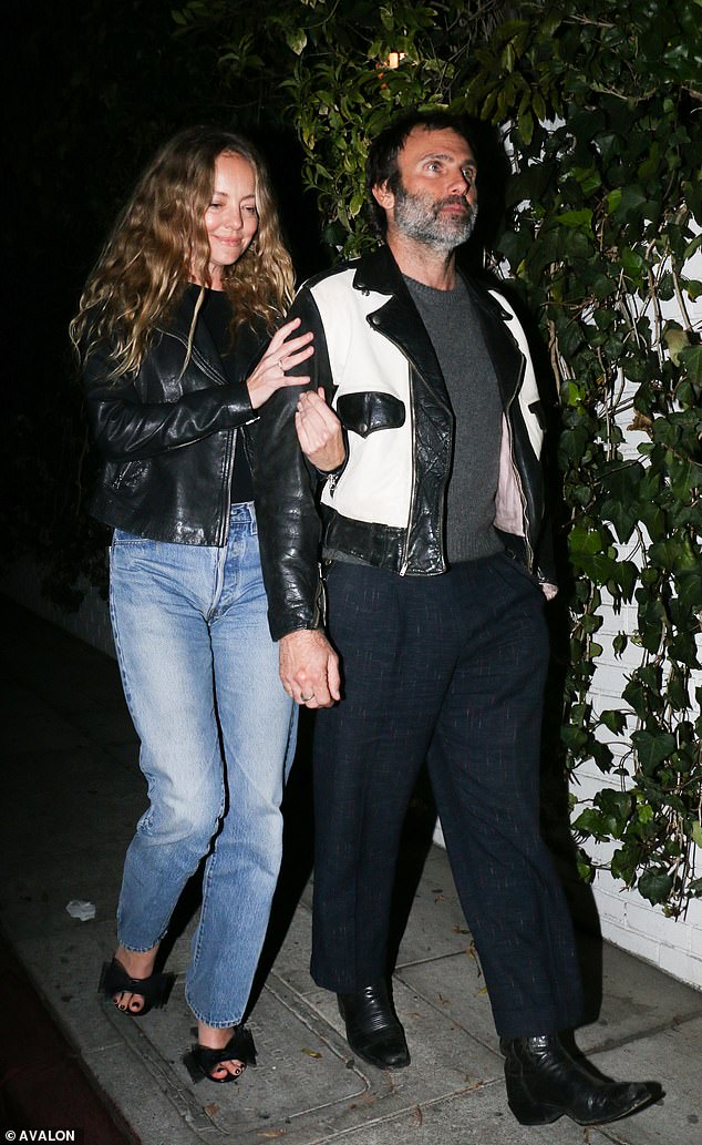 The two looked happy when they were spotted on a date leaving Chateau Marmont in West Hollywood on Thursday evening