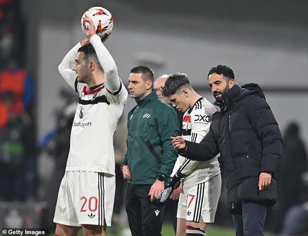 The incident happened during United's 2-1 win over Viktoria Plzen in the Europa League