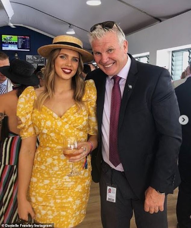 Danielle is the daughter of late AFL star and media personality Danny Frawley, who died in 2019 aged 56