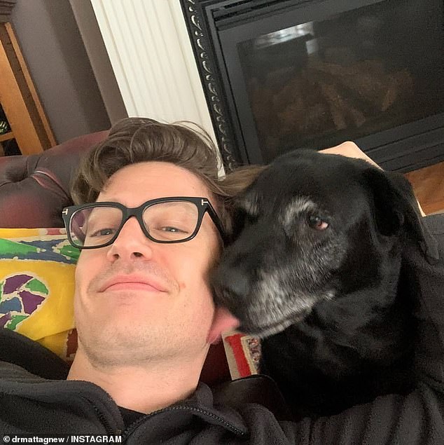 He shared a series of adorable photos of himself cuddling with his beloved dog as he reflected on their time together