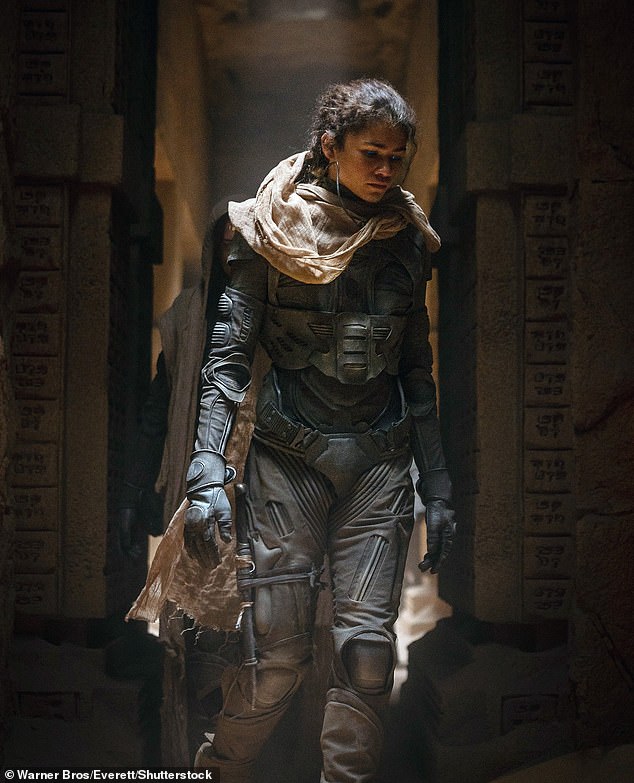 Over the past decade, she has risen to Hollywood stardom, with notable roles in the Spider-Man franchise, The Greatest Showman and Dune (seen in still from Dune 2)