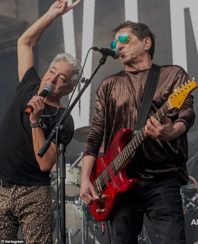 Virus guitarist Julio Moura (right) with his brother Marcelo Moura