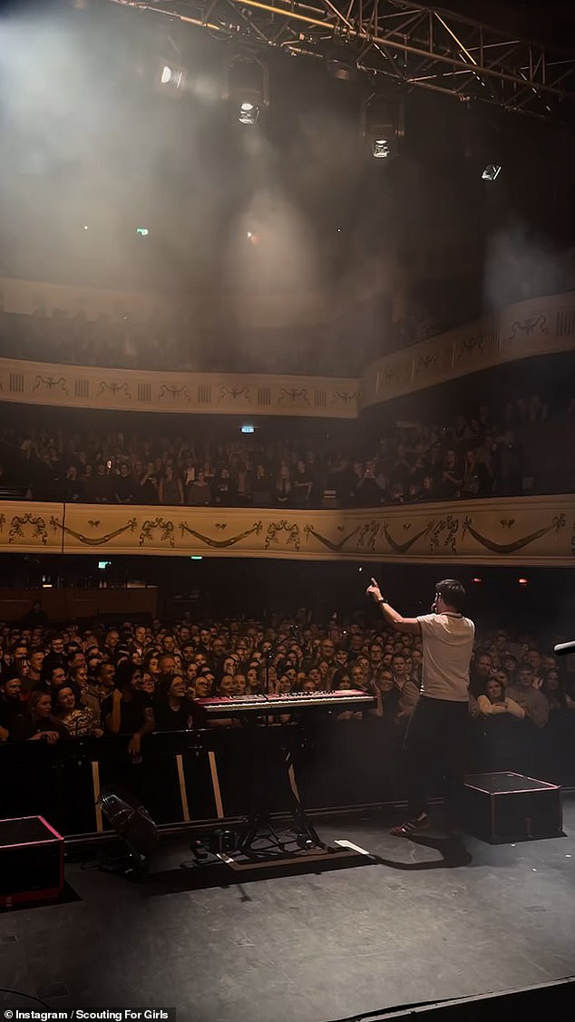 Michaela made the most of her time here, spending an evening off in November to see the band live at London's O2 Shepherd's Bush Empire.