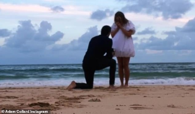 The couple announced their engagement following Collard's beachside wedding proposal in September