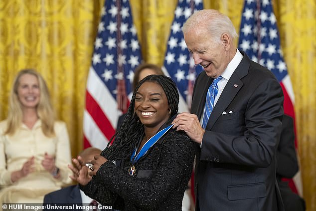 Olympic star Simone Biles is one of several other sports stars to receive the award in recent years