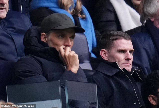 New England boss Thomas Tuchel and assistant Anthony Barry were present